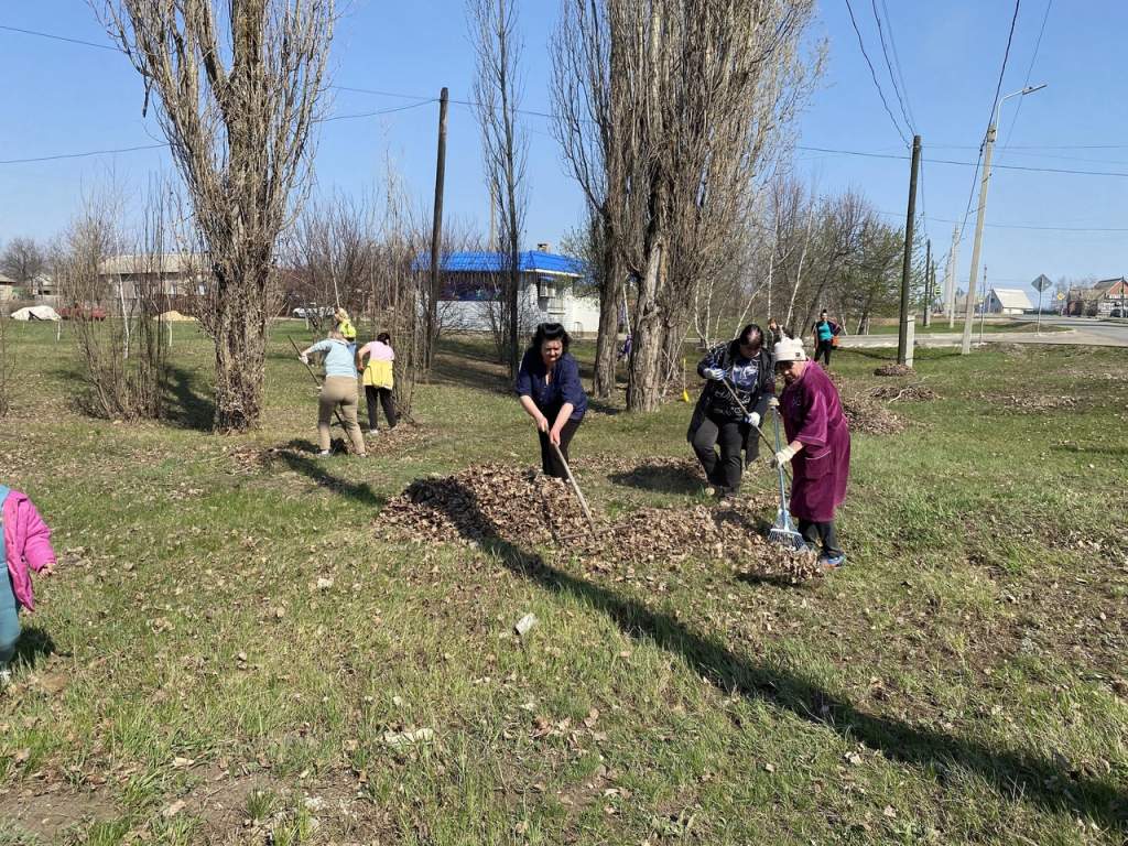 В станице Казанской был проведен субботник